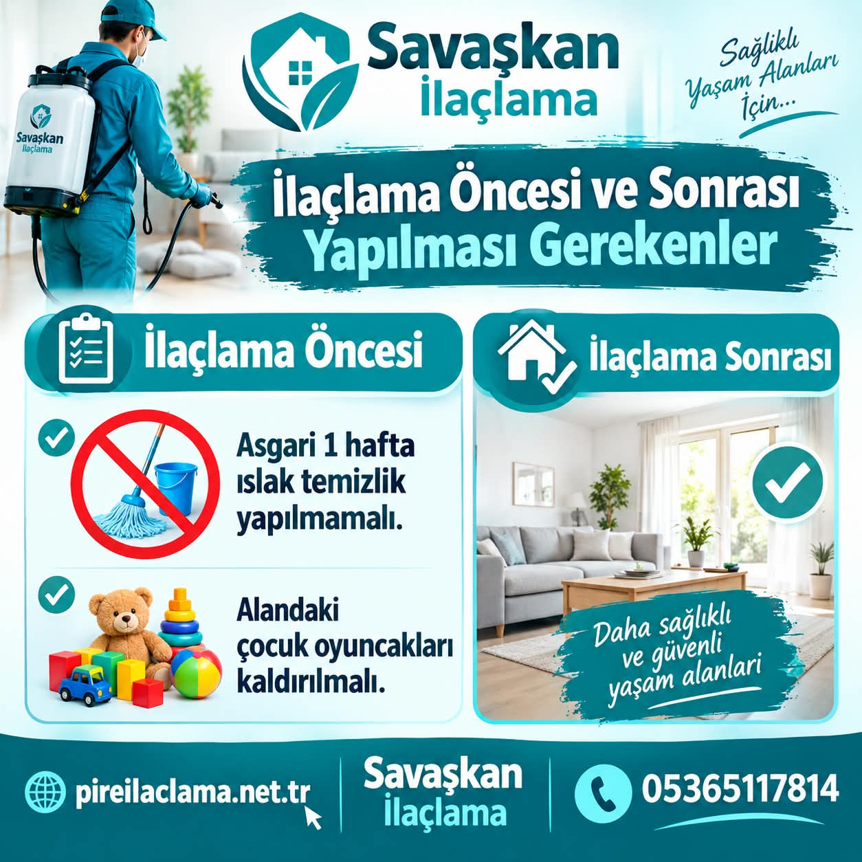 Böcek İlaçlaması Öncesi ve Sonrası Yapılması Gerekenler