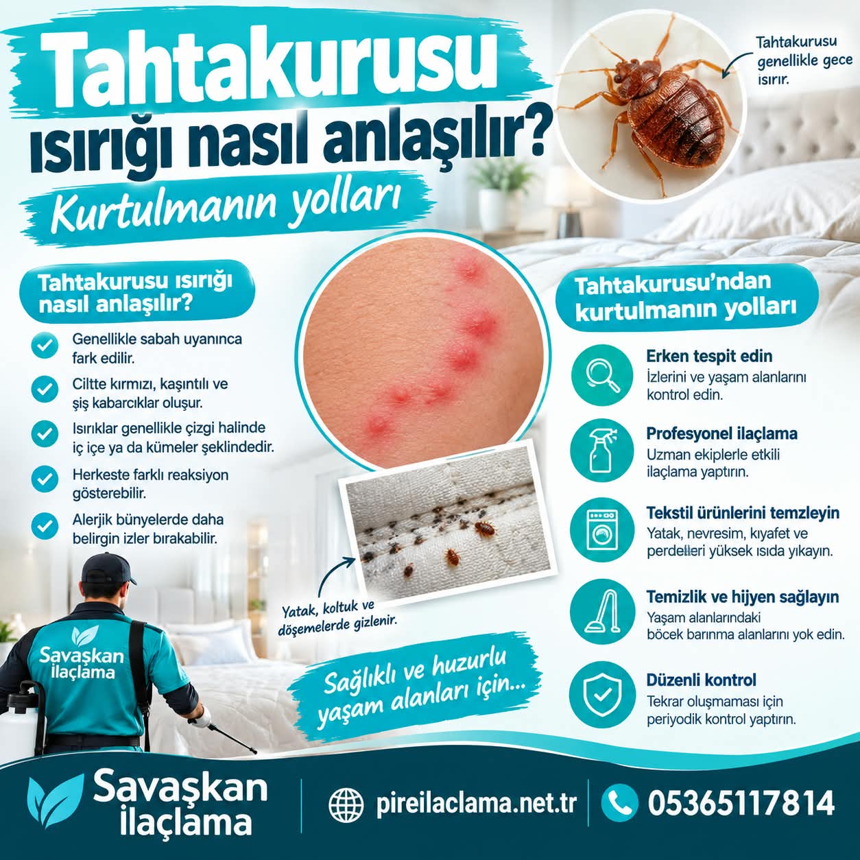 Tahtakurusu Isırığı Nasıl Anlaşılır? Kurtulmanın Yolları